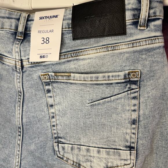 •NWT• Sixth June Light Wash Jeans – Women’s Size 38  •US-23564-BLUE-38 - Picture 10 of 12